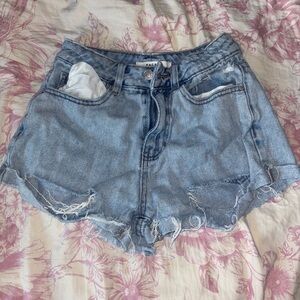PacSun Blue Jean Shorts Distressed Cut-Off Style